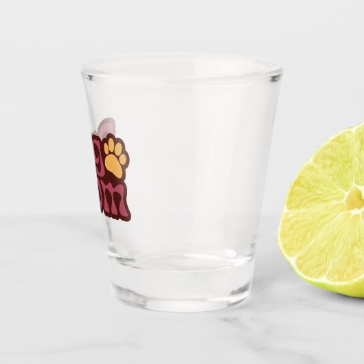 Dog Mom Logo Shot Glas (Rechts)