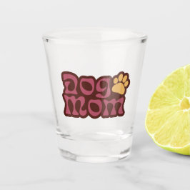 Dog Mom Logo Shot Glas