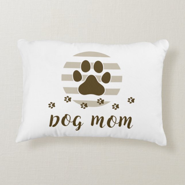 Dog Mom Love Accent Kussen (Achterkant)