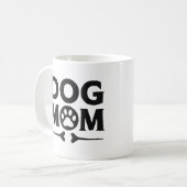 Dog Mom Mok - Schattigee Paw Print Gift voor Honde (Voorkant links)