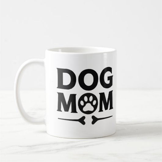 Dog Mom Mok - Schattigee Paw Print Gift voor Honde (Links)