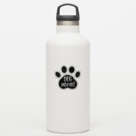 Dog Mom Paw 3" x 3" Custom-Cut Vinyl Stickers