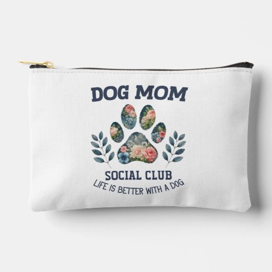 Dog Mom Paw Floral Etui (Voorkant)