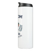Dog Mom Paw Floral Thermosbeker (Geroteerd rechts)