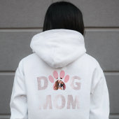 Dog Mom Paw Foto Aangepaste Foto Roos-goud Hoodie