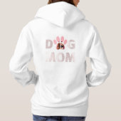 Dog Mom Paw Foto Aangepaste Foto Roos-goud Hoodie (Achterkant)