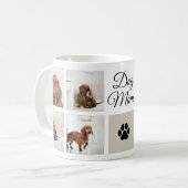 Dog Mom Paw Print Acht foto's Aangepast Koffiemok (Voorkant links)