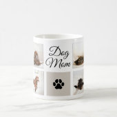 Dog Mom Paw Print Acht foto's Aangepast Koffiemok (Center)
