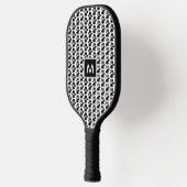 Dog Mom Paw Print Monogram Pickleball Paddle (Links)