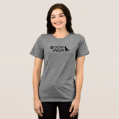 DOG MOM Paw Print T-Shirt | Women's Heather Grey (Voorkant volledig)