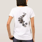 DOG MOM Pawprints en Dirt T-shirt (Achterkant)
