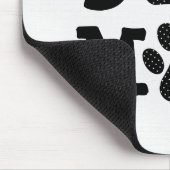 DOG MOM Pawprints met pooldots Muismat (Hoek)