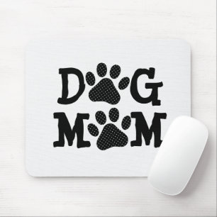 DOG MOM Pawprints met pooldots Muismat
