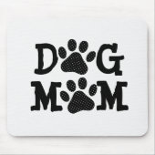 DOG MOM Pawprints met pooldots Muismat (Voorkant)