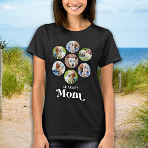 Dog MOM Personalized Pet Photo Collage Hondenliefh T-shirt