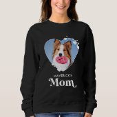 Dog MOM Personalized Pet Photo Heart Hondenliefheb Trui (Voorkant)