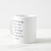 Dog mom personalized with picture and name Mug Koffiemok (Voorkant links)
