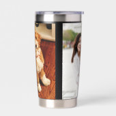 Dog Mom Pet Owner 2 Photos  Geïsoleerde Drinkbeker (Links)