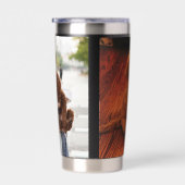 Dog Mom Pet Owner 2 Photos  Geïsoleerde Drinkbeker (Rechts)