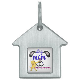 Dog Mom Pet Tag - "Voor altijd in mijn hart" Kat e Huisdieren Naamplaatje