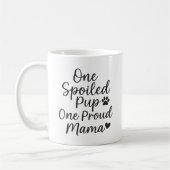 Dog Mom Pride Speelse Handgeschreven Script Zwart Koffiemok (Links)