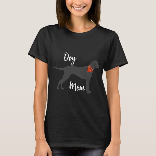 DOG MOM RED BANDANA T- SHIRT (Voorkant)