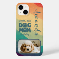Dog Mom Retro Groovy Gepersonaliseerde foto