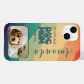 Dog Mom Retro Groovy Gepersonaliseerde foto Case-Mate iPhone Case (Achterkant (horizontaal))
