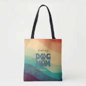 Dog Mom Retro Groovy Rainbow All-Over-Print Tote Bag (Voorkant)