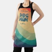 Dog Mom Retro Regenboog gepersonaliseerd Schort (Insitu)