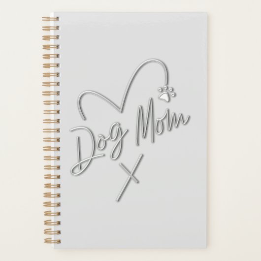 DOG MOM, SILVER HEART PLANNER (Voorkant)
