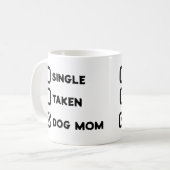 "Dog Mom" Single of genomen grappige hondenliefheb Koffiemok (Voorkant links)