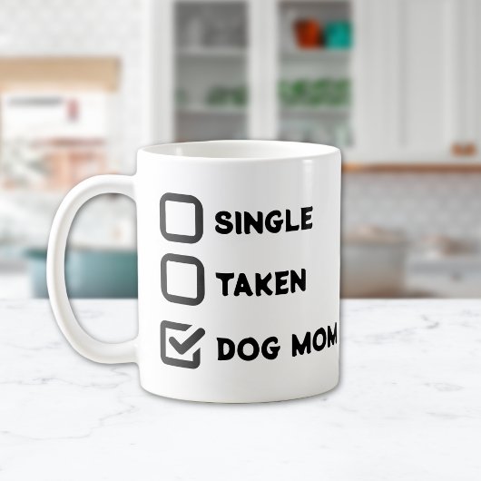 "Dog Mom" Single of genomen grappige hondenliefheb Koffiemok