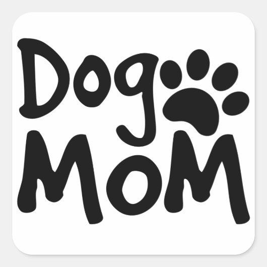 Dog Mom sticker (Voorkant)