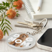 DOG MOM, uw foto van de hond Sleutelhanger (Voorkant Rechts)