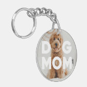 DOG MOM, uw foto van de hond Sleutelhanger (Voorkant Links)
