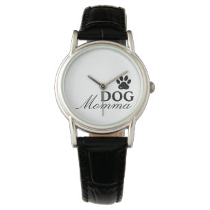 Dog Momma Watch met Pauw Print Horloge