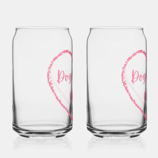 Dog Moms Club Drink lessen (set van 2 ) Blikvorm Glas (Rechts)