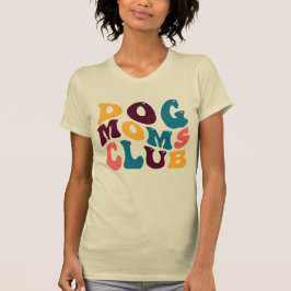 Dog Moms Club Groovy Retro Zomer Vibes Sad Beige T-shirt