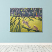 Dog & Monkey 1998 Canvas Afdruk (Insitu (Houten vloer))