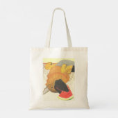 Dog mouth and watermelon bag tote bag (Achterkant)