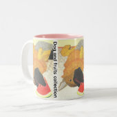 Dog mouth and watermelon Two-Tone coffee mug Tweekleurige Koffiemok (Voorkant links)