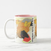 Dog mouth and watermelon Two-Tone coffee mug Tweekleurige Koffiemok (Links)