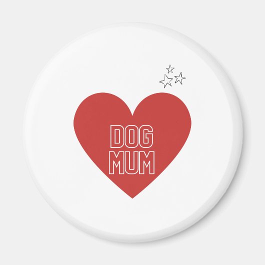 Dog mum fridge magnet (Voorkant)