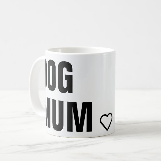 Dog Mum Photo Mok (Voorkant links)