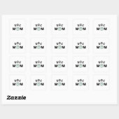 Dog Mum Vierkante Sticker (Vel)