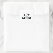 Dog Mum Vierkante Sticker (Tas)