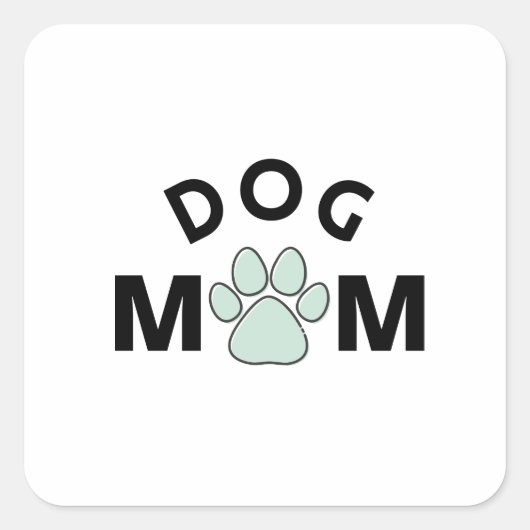 Dog Mum Vierkante Sticker (Voorkant)