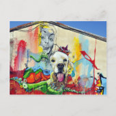 Dog Mural Graffiti Briefkaart (Voorkant)