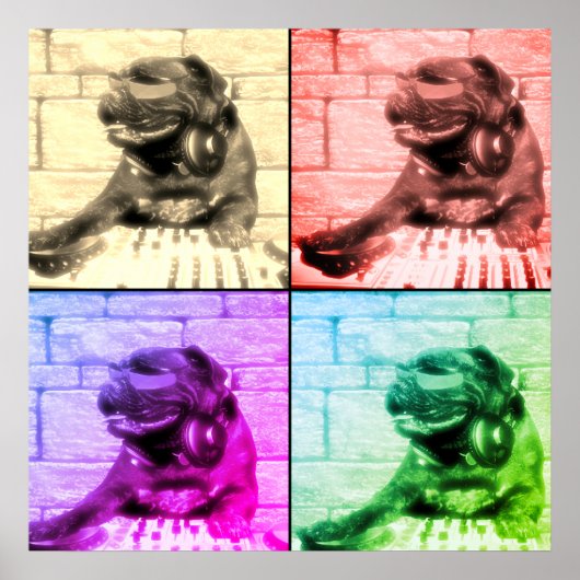 Dog musical art. 4 afbeelding split poster (Voorkant)